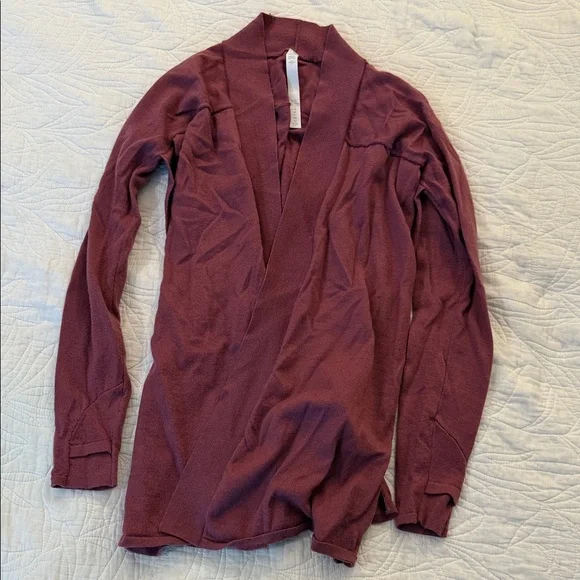 lululemon athletica Dusty Rose Cardigan Blissful Zen Sweater, like new, NWOT - Picture 3 of 4